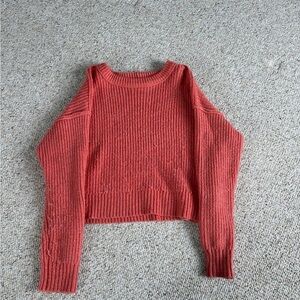 American Eagle Outfitters Women's Red Crew Neck Sweater